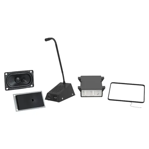 Integrated Window Intercom System for Deal Tray Drawers, Stainless Steel Integrated Window Intercom System for Deal Tray Drawers, Stainless Steel