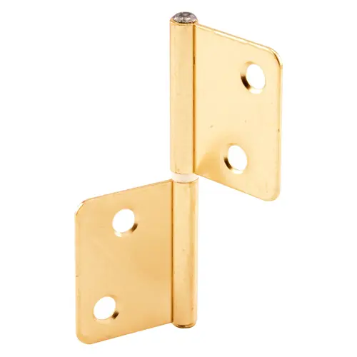 Bi-Fold Door Hinges, Non-Mortise Style, Brass Plated   pair