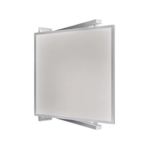 11" W x 11" H Pivot-N-Vue Double Hinged Mirror Square Polished Chrome