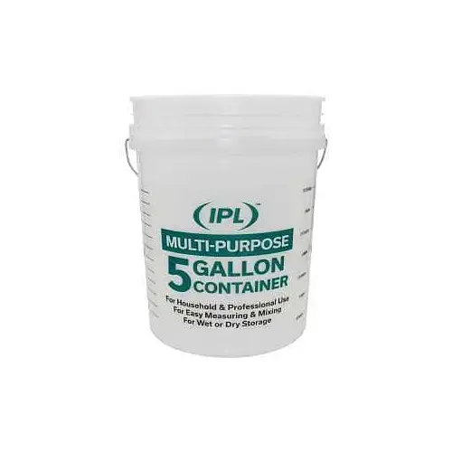350001 Paint Pail, 5 gal Capacity, Plastic, White