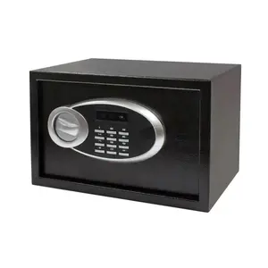 LUCKY LINE 65401 Digital Home Safe with LCD Electronic Keypad, Programmable Digital Lock with 3-8 Number Combination, AA Batteries Included, Two Override Keys for Emergency Use Included, Anchor Bolts Included, Carpet Mat Included