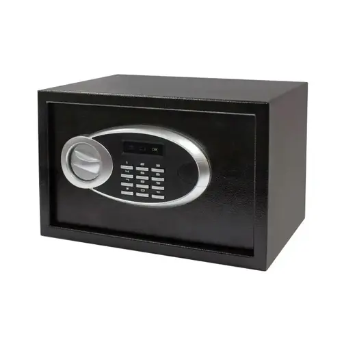 Digital Home Safe with LCD Electronic Keypad, Programmable Digital Lock with 3-8 Number Combination, AA Batteries Included, Two Override Keys for Emergency Use Included, Anchor Bolts Included, Carpet Mat Included