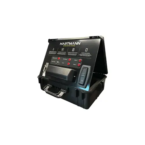 Demo Kit, 1 PoE Controller, 1 Prox Reader 1 Door Strike, 4 Inputs, 2 LED, All Mounted Inside a Demo Case with OEM Provided Artwork