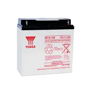 Yuasa NP18-12B 12 Volt 18 AH Battery, Nut and Bolt Terminal