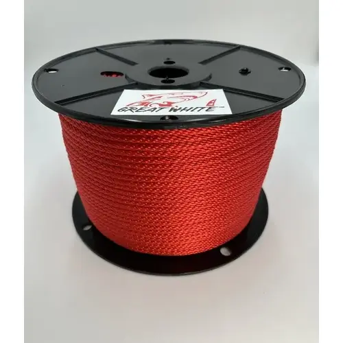 3/8"X600 ft RED SOLID BRAID AIK 1105 NYLON