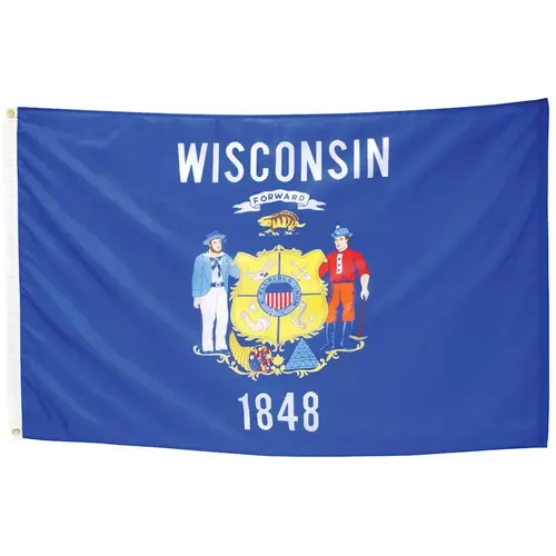 Valley Forge Flag State Flag Wisconsin 6 ft X 4 ft
