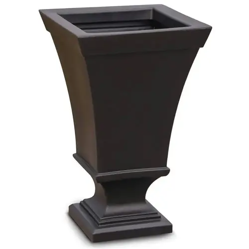 Mayne Vienna 25" Tall Urn Planter- Espresso Brown Mayne Vienna 25" Tall Urn Planter- Espresso Brown