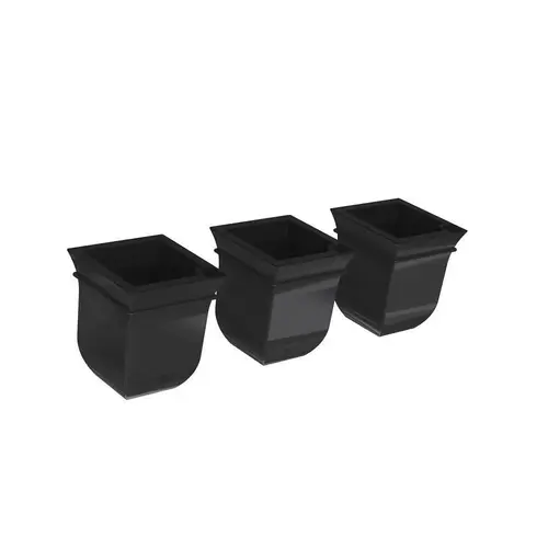 Valencia 8in Wall Mount Planter - Black 3871-B - pack of 3 Valencia 8in Wall Mount Planter - Black 3871-B - pack of 3
