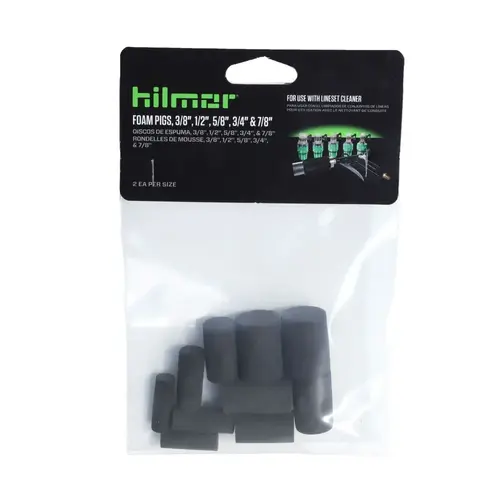 Hilmor 2 Of Each Size Lineset Cleaner Foam Pigs Package Of 10