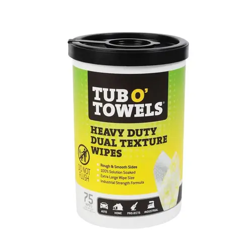 Tub O' Towelstub O' Towels Heavy Duty Dual Texture Wipe 75 Ct