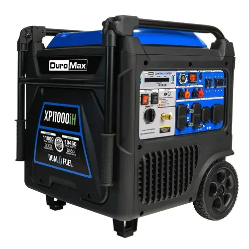 Duromax 11,000w/9,000w Remote Start Portable Dual Fuel Inverter Generator