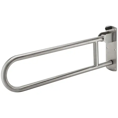 30" x 1-1/4" Swing Up Peened Grab Bar - Satin Stainless Steel
