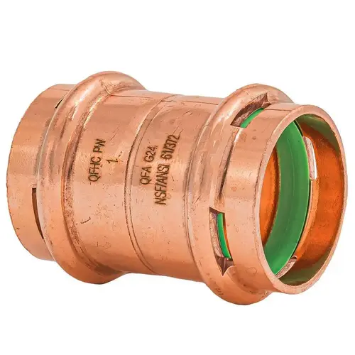 Quickfitting Surepress 1" X 1" Copper Coupling With Stop Quickfitting Surepress 1" X 1" Copper Coupling With Stop