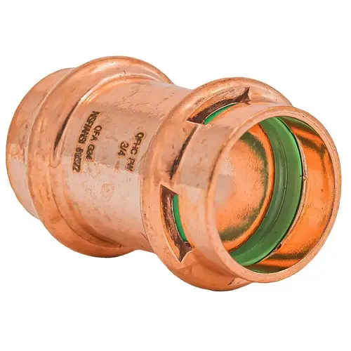 Quickfitting Surepress 3/4 X 3/4" Copper Coupling No Stop Press Package Of 10 - pack of 10 Quickfitting Surepress 3/4 X 3/4" Copper Coupling No Stop Press Package Of 10 - pack of 10