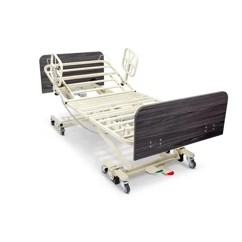 Medacure Versatile Low Bed 36"W X 80-88"L Flr Lk-Assist Rails/Mahogany Bed Ends Medacure Versatile Low Bed 36"W X 80-88"L Flr Lk-Assist Rails/Mahogany Bed Ends