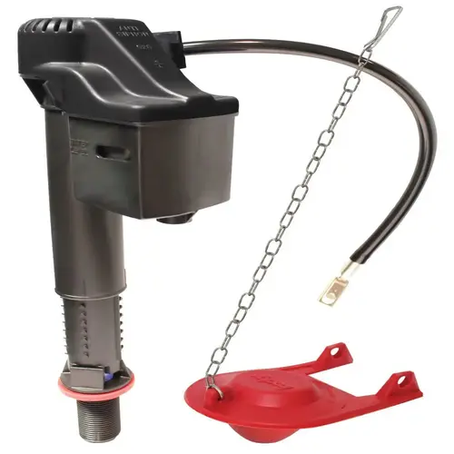 Korky Plus Value Pack Pro Grade Fill Valve, Chlorazone Red Flapper Black Korky Plus Value Pack Pro Grade Fill Valve, Chlorazone Red Flapper Black