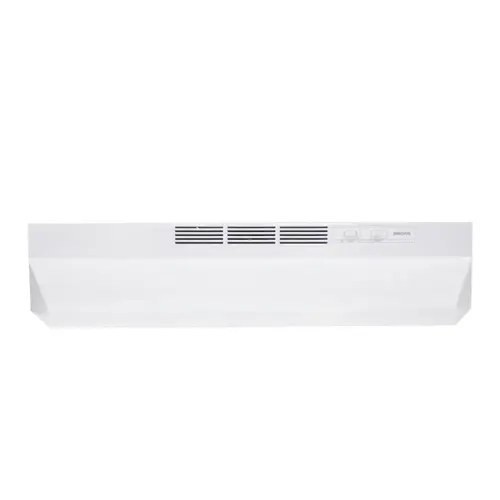 Broan-Nutone 24 In. 230 Max Blower CFM Convertible Under-Cabinet White Range Hood With Light Broan-Nutone 24 In. 230 Max Blower CFM Convertible Under-Cabinet White Range Hood With Light