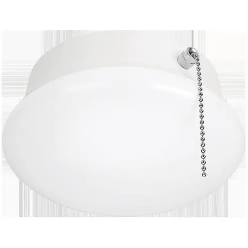 ETI 7" LED Spin Light With Pull Chain, Screws In Medium Base, 4000k, 11.5 Watts White