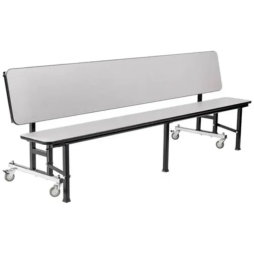 National Public Seating Convertible Bench Cafeteria Table 8 ftL Grey Nebula Black National Public Seating Convertible Bench Cafeteria Table 8 ftL Grey Nebula Black