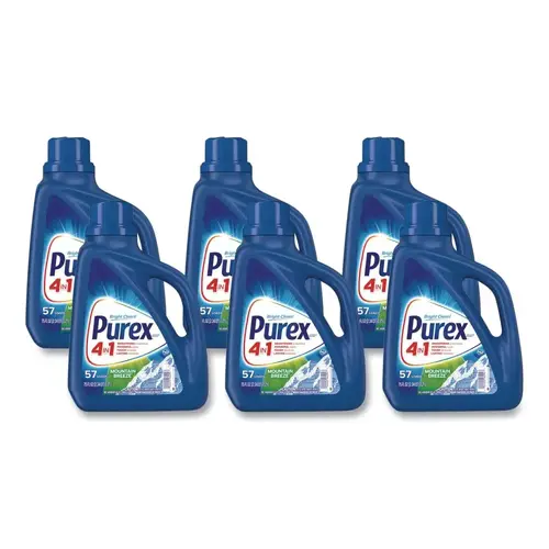 Purex Liquid Laundry Detergent Mountain Breeze 75oz Bottle Case Of 6