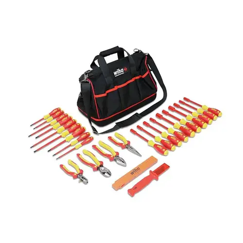Wiha 25 Piece Insulated Pliers Cutters And Screwdriver Set Wiha 25 Piece Insulated Pliers Cutters And Screwdriver Set
