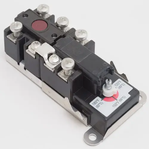 Therm-O-Disc Electric Water Heater Upper Thermostat With High Limit Reset Black
