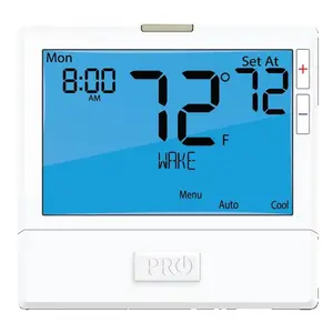 PRO1 T855 Pro1 Iaq White Single Stage Universal Programmable Thermostat - PTAC Compatible