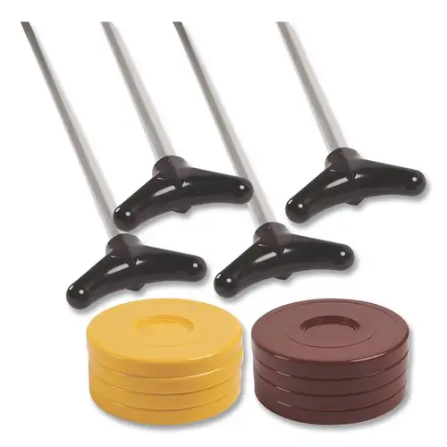 Champion Sports Shuffleboard Set, 4 Cues, 8 Pucks, Package Of 12