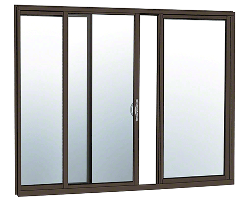 CRL-U.S. Aluminum HS336BBK22S Bronze Anodized OXO Sliding Door Thermally Broken Block Frame Unglazed KD Kit with Screen