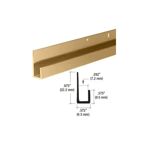 Satin Brass 1/4" Standard Aluminum J-Channel
