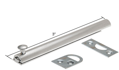 CRL SB973 Aluminum 3" Slide Bolt and Plates