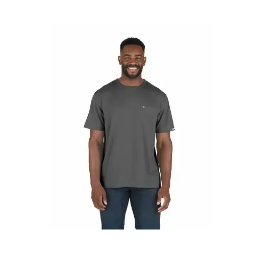 Performance Men's Large Slate Short Sleeve Pocket T-Shirt Performance Men's Large Slate Short Sleeve Pocket T-Shirt