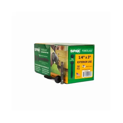 PowerLags 1/4 In. x 3 In. Washer Head Exterior Structure Screw (50 Ct.) PowerLags 1/4 In. x 3 In. Washer Head Exterior Structure Screw (50 Ct.)