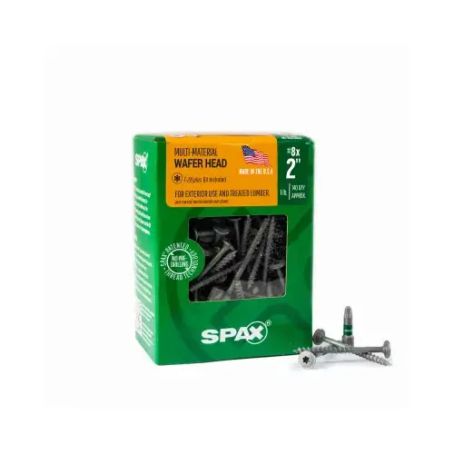 8 x 2 In. Wafer Head T-20+ HCR-X (Exterior Rated) Cabinet Screw 1 Lb. (140-Count)