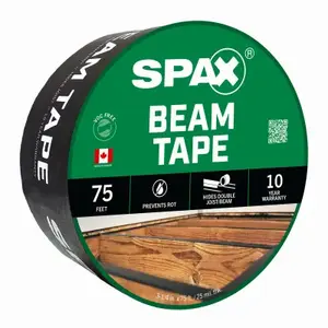 Spax 5100007193081 3-1/4 In. x 75 Ft. Beam Tape Black