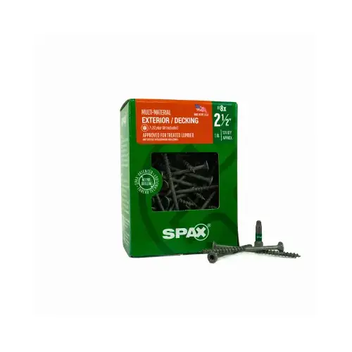 #8 x 2-1/2 In. Flat Head Exterior Multi-Material Construction Screw (1 Lb. Box) #8 x 2-1/2 In. Flat Head Exterior Multi-Material Construction Screw (1 Lb. Box)