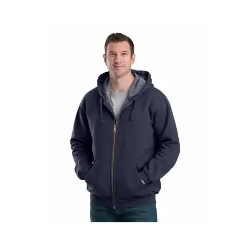 MED NVY Full-zip Hoodie