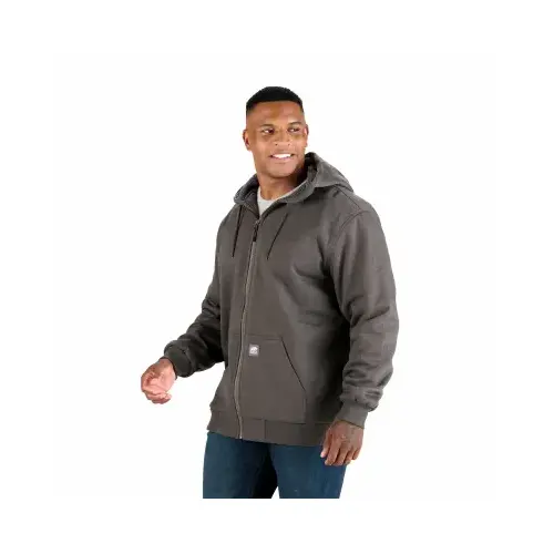 Heritage Grid Medium Graphite Heather Fleece-Lined Full-Zip Hooded Sweatshirt Heritage Grid Medium Graphite Heather Fleece-Lined Full-Zip Hooded Sweatshirt