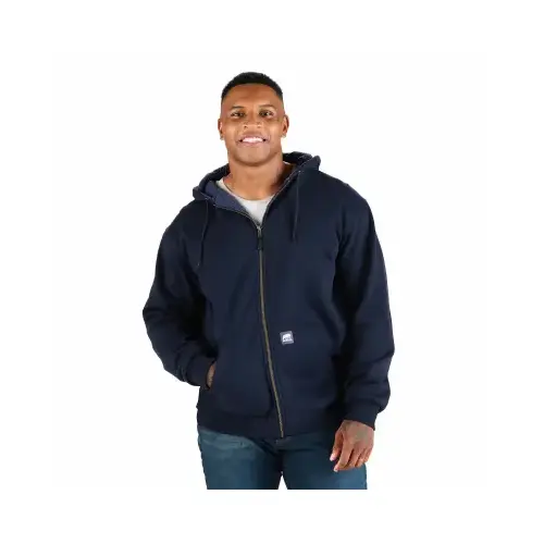 Heritage Grid 2XL Navy Fleece-Lined Full-Zip Hooded Sweatshirt Heritage Grid 2XL Navy Fleece-Lined Full-Zip Hooded Sweatshirt