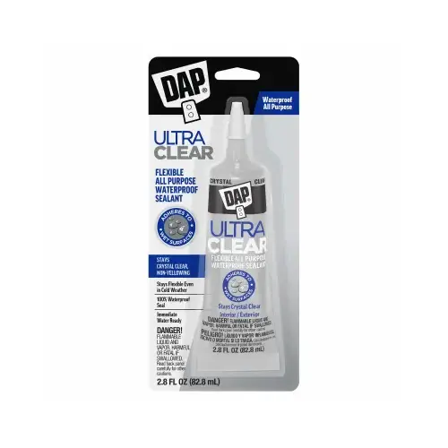 DAP All-Purpose Sealant, Clear, 20 to 120 deg F, 2.8 fl-oz Tube DAP All-Purpose Sealant, Clear, 20 to 120 deg F, 2.8 fl-oz Tube