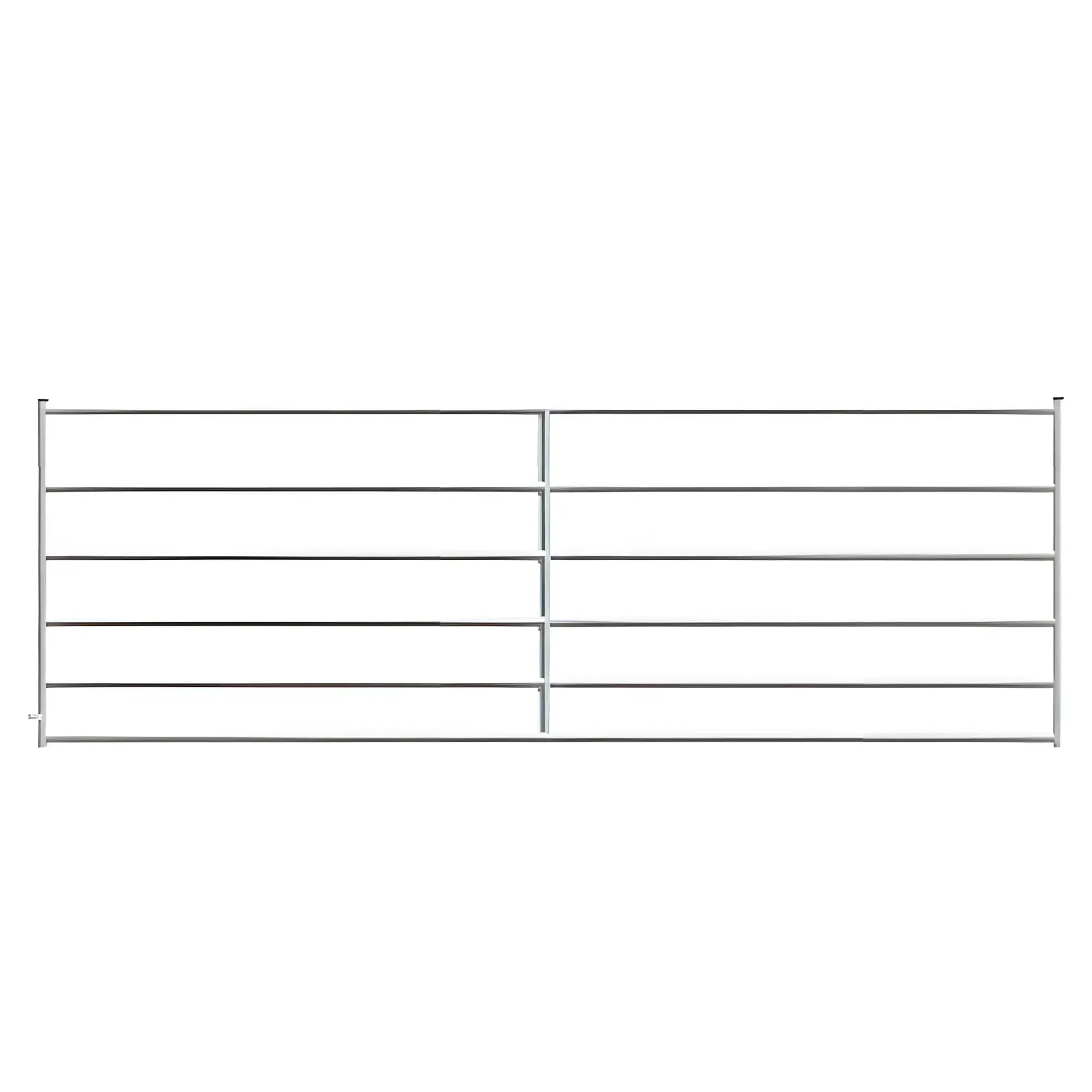 Alligator Brand Gate 6 Bar Square Corner 12 ft Length Steel Finish 14230170