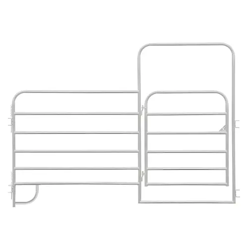 Corral Panel 6 Bar Round Corner 10 ft Length Galvanized Steel Corral Panel 6 Bar Round Corner 10 ft Length Galvanized Steel