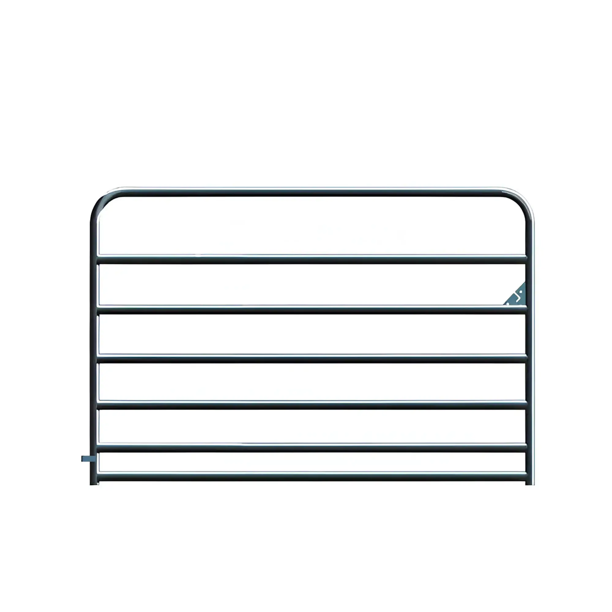 Alligator Brand 7 Bar Round Corner 4 ft Length Gate Black Powder Coated Finish 14233684