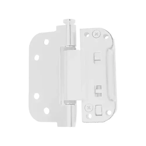 Adjustable Set Hinge Non Removable Pin White Finish Adjustable Set Hinge Non Removable Pin White Finish