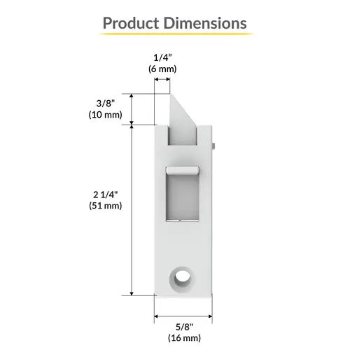 Slide Tilt Latch Set White Finish Pair