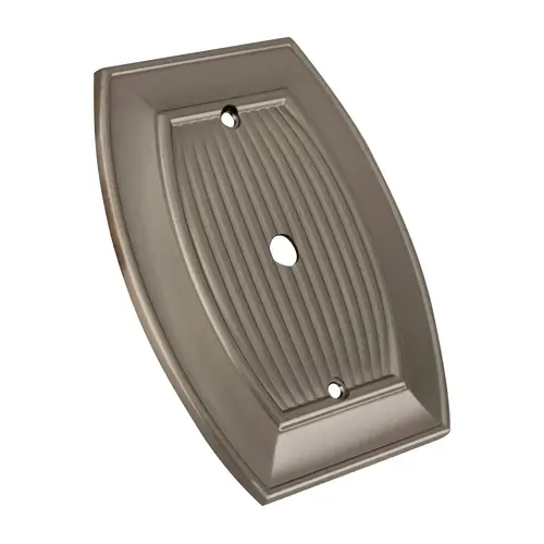 Decorative Wall Plate, Zinc material, 3-7/8" Length, 5-1/8" Width, Satin Nickel Finish