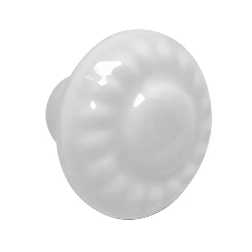 Ceramic Residential Mushroom Cabinet Knob For Kitchen And Bathroom Hardware 1-3/8" Diameter White - pack of 2