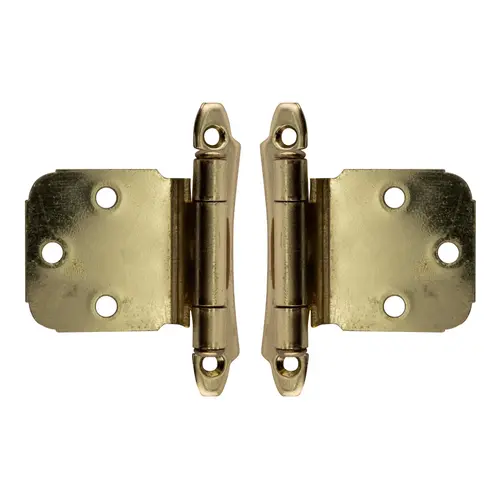 Self Closing Variable Overlay Flush Cabinet Hinges For Kitchen And Home Hardware Polished Bras - 2 per pack x20 packs Self Closing Variable Overlay Flush Cabinet Hinges For Kitchen And Home Hardware Polished Bras - 2 per pack x20 packs