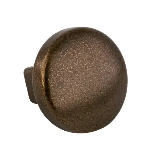 Mushroom Round Cabinet Knob 1-1/4" Diameter, 1-1/8" Projection, Zinc, Rustic Brass Finish Mushroom Round Cabinet Knob 1-1/4" Diameter, 1-1/8" Projection, Zinc, Rustic Brass Finish