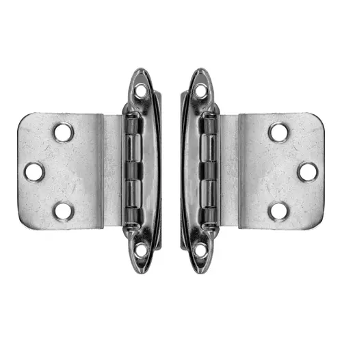 Inset Face Mount Non Self Closing Cabinet Hinges For Kitchen And Home Hardware Polished Chrom - 2 per pack x2 packs Inset Face Mount Non Self Closing Cabinet Hinges For Kitchen And Home Hardware Polished Chrom - 2 per pack x2 packs